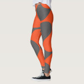 Leggings Motif Vague Mod Orange Rétro (Gauche)