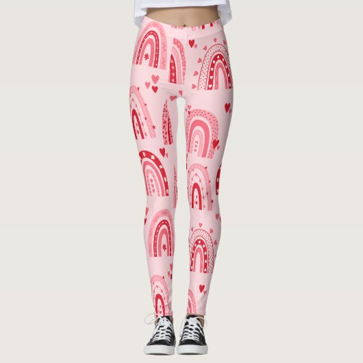 Leggings Motif Valentine 2023 Arrière - plan avec amour du (Devant)