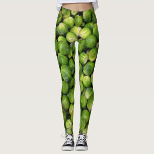 Leggings motif végétal vert de Bruxelles