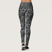 Leggings motif vélo noir et blanc (Dos)