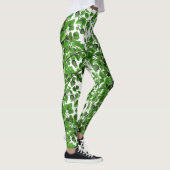 Leggings Motif vert de lierre sur le blanc (Droite)