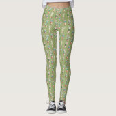 Leggings Motif vert d'étape | de fleur de désert (Devant)