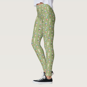 Leggings Motif vert d'étape de fleur de désert