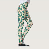 Leggings Motif vert et rouge Cactus (Droite)