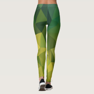 Leggings Motif vert jaune