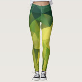 Leggings Motif vert jaune (Devant)
