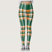 Leggings Motif vert orange (Devant)