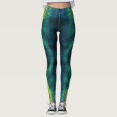 Leggings Motif vert pointillé par pluie (Devant)