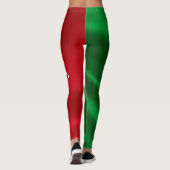 Leggings motif vert rouge de drapeau blanc de carte de (Dos)
