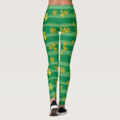 Leggings Motif Verte Grille Avec Cloches D'Or Patrick (Dos)