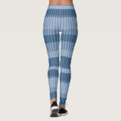 Leggings motif vertical rayé bleu (Dos)