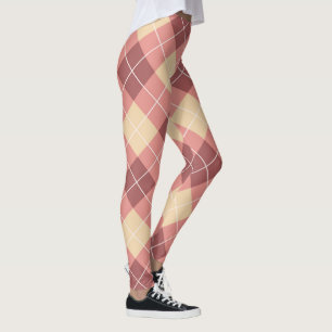 Leggings Motif vibrant abstrait à carreaux coloré 