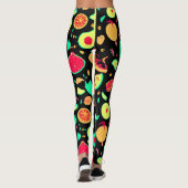 Leggings Motif vibrant de fruits de néon (Dos)