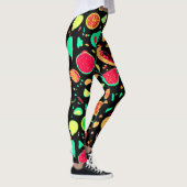 Leggings Motif vibrant de fruits de néon (Droite)