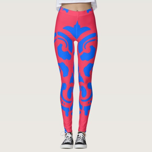 Leggings Motif victorien bleu (Devant)