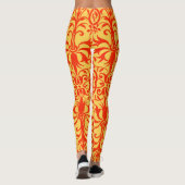 Leggings Motif victorien orange (Dos)