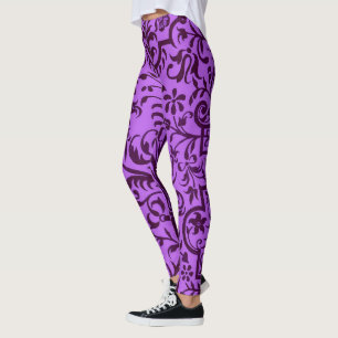 Leggings Motif victorien violet