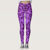 Leggings Motif victorien violet (Devant)
