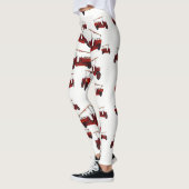 Leggings Motif vintage de camion de pompiers rouges, (Gauche)