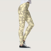 Leggings Motif vintage d'Owen Jones : Corail Floral Gris (Droite)