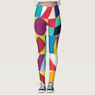 Leggings Motif Vintage géométrique décoratif