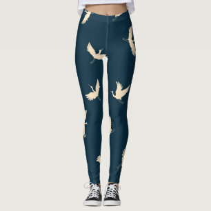 Leggings Motif Vintage japonais Silhouette