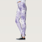 Leggings Motif violet abstrait minimal (Gauche)