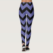 Leggings motif violet noir Chevron (Dos)