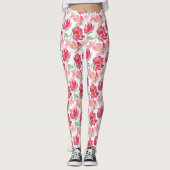 Leggings Motif Watercolor Peony (Devant)