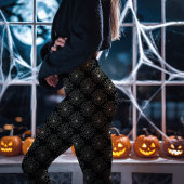 Leggings Motif Web Black Spider Halloween