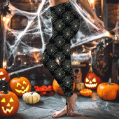 Leggings Motif Web Black Spider Halloween