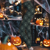 Leggings Motif Web Dark Grey Spider Halloween