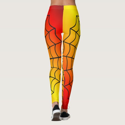 Leggings Motif Web Spider ~ Motif de feu ~ (Dos)