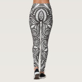 Leggings Motif Whimsical Brown & blanc (Dos)
