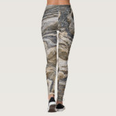 Leggings Motif Yoga en marbre gris et tan (Dos)