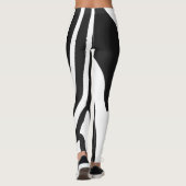 Leggings Motif Zebra noir et blanc (Dos)