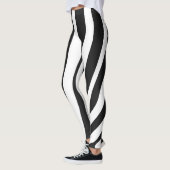 Leggings Motif Zebra noir et blanc (Gauche)