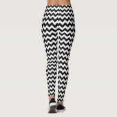 Leggings Motif Zigzag noir et blanc, Motif Chevron (Dos)