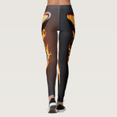 Leggings Motifs 3D Orange Vibrant (Dos)