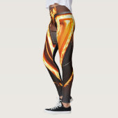 Leggings Motifs 3D Orange Vibrant (Gauche)
