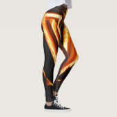 Leggings Motifs 3D Orange Vibrant (Droite)