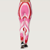 Leggings motifs à coeur rouge et blanc (Dos)