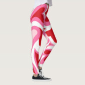 Leggings motifs à coeur rouge et blanc (Droite)