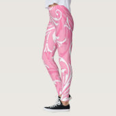 Leggings Motifs à spirale rose (Gauche)