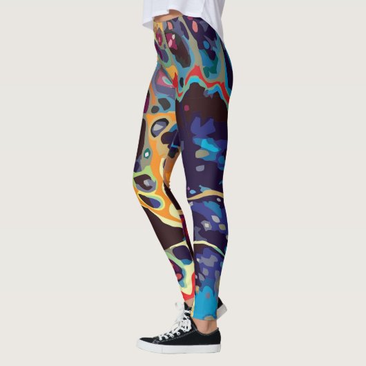 Leggings motifs abstraits en marbre (Gauche)
