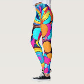 Leggings Motifs Abstraits géométriques dynamiques (Gauche)