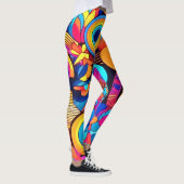 Leggings Motifs Abstraits géométriques dynamiques (Droite)