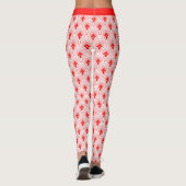 Leggings motifs Art déco rouge et blanc (Dos)