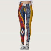Leggings Motifs audacieux pour une mosaïque dynamique (Devant)