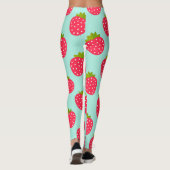 Leggings motifs bleus de fraises (Dos)